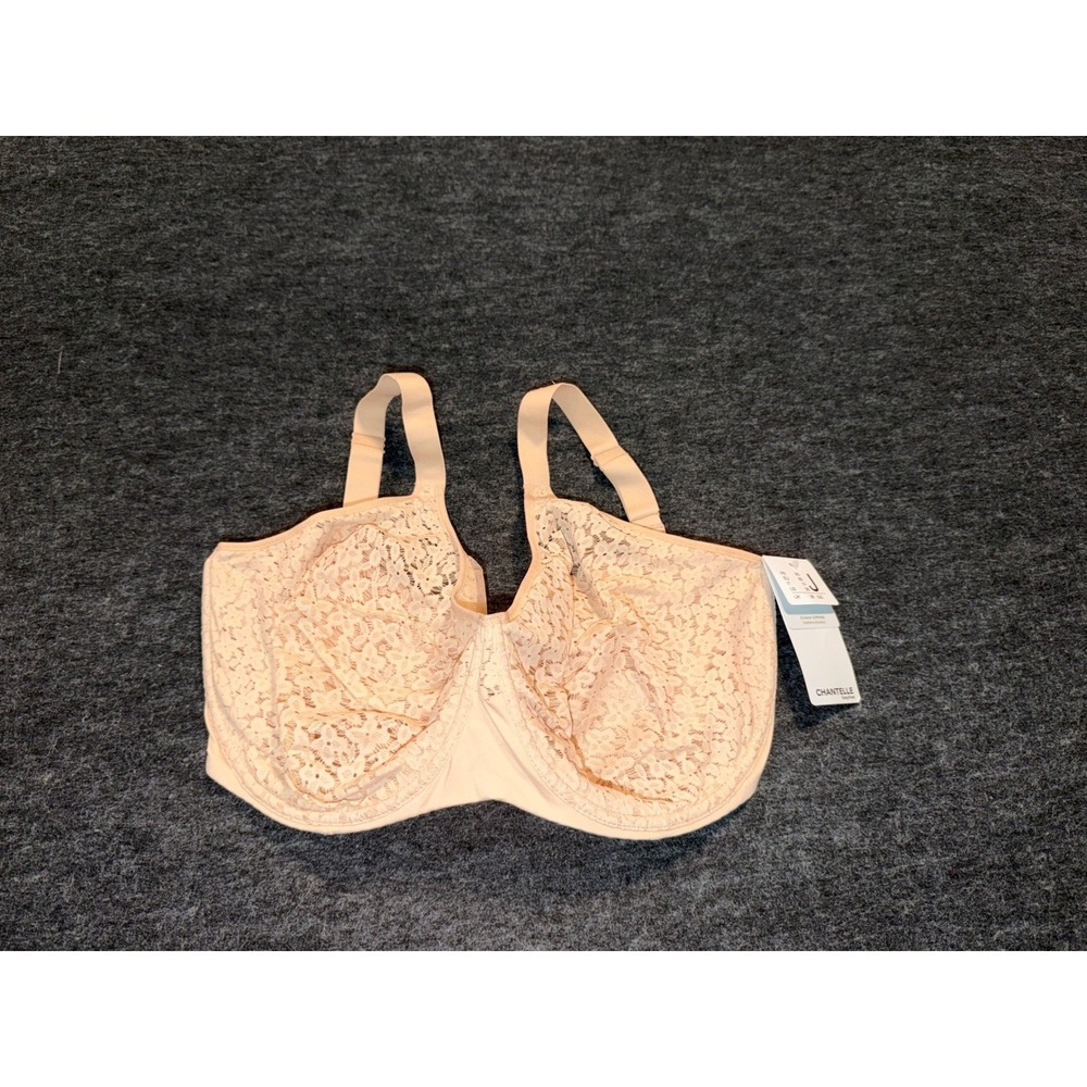 Chantelle Norah Underwire Bra Women 36J Nude New Lace Unlined C13F10
